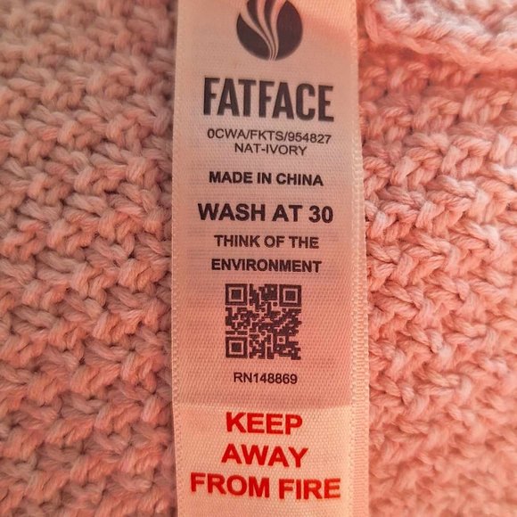 Fat Face Textured Knitted Sweater in Beige Color Size 4 - Picture 7 of 10